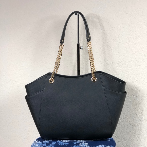 Michael Kors Jet Set LG Chain Shoulder Bag Black - Picture 3 of 8